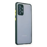 evimdeyokyok Evimdeyokyok Samsung Galaxy A72 Kılıf Miami Şeffaf Silikon - Koyu Yeşil