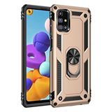 evimdeyokyok Evimdeyokyok Samsung Galaxy M31s Kılıf Sofya Yüzüklü Silikon Kapak - Gold