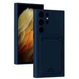 evimdeyokyok Evimdeyokyok Samsung Galaxy S24 Ultra Kılıf Kelvin Kartvizitli Silikon - Lacivert