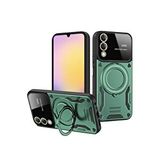 evimdeyokyok Evimdeyokyok Samsung Galaxy S25 Edge Kılıf Joy Lens Standlı Kapak - Koyu Yeşil