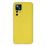 evimdeyokyok Evimdeyokyok Xiaomi Mi 12t Pro Kılıf Nano İçi Kadife Silikon - Sarı