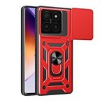 evimdeyokyok Evimdeyokyok Xiaomi Mi 14t Pro Kılıf Pars Lens Yüzüklü Silikon - Kırmızı
