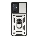 evimdeyokyok Evimdeyokyok Xiaomi Poco M5 Kılıf Pars Lens Yüzüklü Silikon - Gümüş