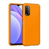 evimdeyokyok Evimdeyokyok Xiaomi Redmi 9t Kılıf Nano İçi Kadife Silikon - Turuncu