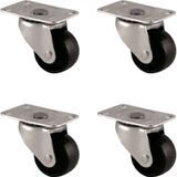 Evimdeyokyok Furç Tablalı Bilyalı Teker - 32MM - Siyah HKS233 - 4 Adet