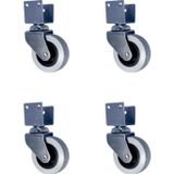 Evimdeyokyok Furç U-Sunta Bilyalı Teker - 20x50 - Gri - 35x18 HKS183 - 4 Adet