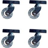 Evimdeyokyok Furç Uzun-Sunta Bilyalı Teker - 20x50 - Şeffaf - 18MM HKS189 - 4 Adet