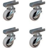 Evimdeyokyok Furç Uzun-Sunta Bilyalı Teker (Frenli) - 20X50 - Gri - 18MM HKS185 - 4 Adet Tdrtr - TDRTZJVPX83JC