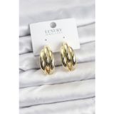 Evimdeyokyok Gold Renk Pirinç Yarım Halka Model Kadın Küpe TJ-BKP11602