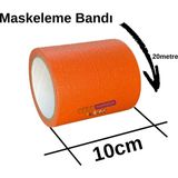 Evimdeyokyok Maskeleme Kağıt Bant Geniş Taban Bandı 100MMX20MT Turuncu Tdrtr - TDRXJN9572673