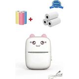 Evimdeyokyok Mini Fotoğraf Yazıcı Kablosuz Etiket Yazıcı Baskı Makinesi Ios Android Uyumlu Termal Printer Pembe