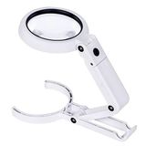 evimdeyokyok Usb Şarj Edilebilir Katlanabilir 3.5 - 10x Büyüteç 8 Ledli Masa Ve Eliçin Büyüteç Fs90rc