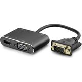 Evimdeyokyok VGA To HDMI + VGA Dişi Ses Çıkışlı Görüntü Dönüştürücü 1080P 22 cm - Siyah HDX7821 - nc_SKY70766932