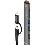 Evimdeyokyok ZR563 Lightning Type-C 5 İn 1 Usb Hub Card Reader