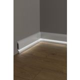 Evime Decor 10cm Ledli Süpürgelik Bir Boy 120 cm Beyaz Polimer Boyanabilir, Suya Dayanıklı, Ev Duvar Dekorasyonu
