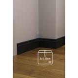 Evime Decor Siyah 10CM Süpürgelik, 1 Boy 120CM Polimer Zemin Dekorasyonu Suya Dayanıklı - 1 adet