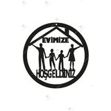Evimize Hoşgeldiniz Kapı Süsü Ahşap Dekorasyon