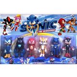 Evimon Sonic 6 Lı Figür Oyuncak Seti Tails Knuckles Kirpi Yeni Ürün - Renkli