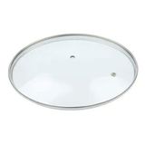 EvimSaray 24 cm Cam Kapak Metal Çerçeveli Tencere Tava Kapağı