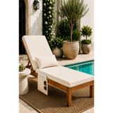 Evimstil TESSARO Şezlong Minderi Outdoor Olefin Kumaş Fermuarlı 22 DNS Sünger 8 CM Açık Krem