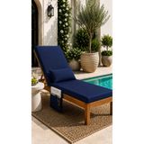 Evimstil TESSARO Şezlong Minderi Outdoor Olefin Kumaş Fermuarlı 22 DNS Sünger 8 CM Krem Bej