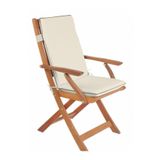 Evimstil Vizon Fitilli Krem Arkalıklı Sandalye Minderi Oturma 42-42sırt 42-52cm 5cmsüngerli Fermuarlı
