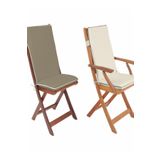 Evimstil Vizon Krem Renkli Ikili Arkalıklı Sandalye Minderi Oturma 42-42sırt 42-52cm 5cmsüngerli Fermuarlı