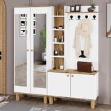 Evin-1-2 Bohem Ayaklı Aynalı Ayakkabılık Portmanto Vestiyer EVN02