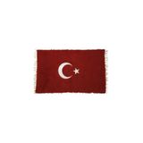 EVİN SİİRT ÜRÜNLERİ Siirt Battaniyesi El Dokuma Kırmızı Türk Bayrağı 60*90