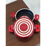 Evinda Teflon Derin Tencere - Kırmızı Gül - 26 CM