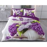 Evine Moda Mor Çiçek Dijital Baskılı 3D 3 Boyutlu Çift Kişilik Nevresim Takımı Kod: Kır Çiçekleri - Renkli - 200 x 220 cm