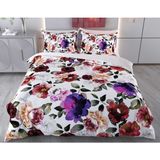 Evine Moda Renkli Çiçekler Dijital Baskılı 3D 3 Boyutlu Çift Kişilik Nevresim Takımı Kod: Briney - 200 x 220 cm