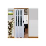 Evinizin Atölyesi Camlı Akordiyon Kapı Beyaz 86x203x1 Cm