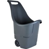 Evinizin Atölyesi Çok Amaçlı Plastik Bahçe Arabası Tekerlekli 50 Litre Antrasit - Çok Renkli - Standart