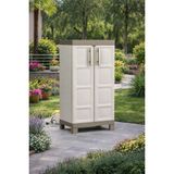 Evinizin Atölyesi Raflı Çok Amaçlı Plastik Bahçe Dolabı 97X65X45 cm Krem