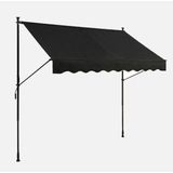 Evinizin Atölyesi Teleskopik Antrasit Balkon Tentesi 300X130 cm Polyester Malzeme ile Kolay Kurulumlu