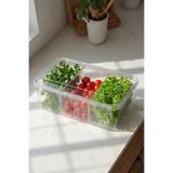 EVİONA 6 Lt Ayarlanabilir Bölmeli Buzdolabı Organizeri - BPA Free Kapaklı Saklama Kabı
