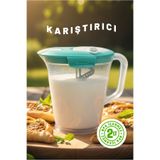 EVİONA BPA Free Mikserli Maxi Sürahi 2 L – Ayran, Tatlı Hamuru ve İçecek Karıştırıcı Sürahi
