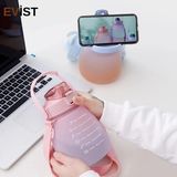 Evist 1.3lt & Tombul - Pipetli Renkli Plastik Suluk Matara ( Kilitli Kapaklı & Telefonluklu ) - Çok Renkli