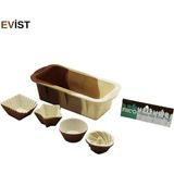 Evist 13 Parça Silikon (Muffin & Baton) Kek Kalıp Set (3er Rüzgar Gülü & Yuvarlak & Yıldız & D.gen - Çok Renkli