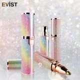 Evist- 2ın1 Başlı & Simli & Ruj Model & USB Şarjlı ) Yanak & Burun Kıl Tüy Alma Makinesi - Pembe