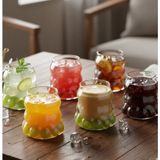 Evist 6 Kişilik ( Kulpsuz ) ( Üzüm & Kabarcıklı Cam ) Kahve Yanı Bardak ( 90ML ) - Beyaz