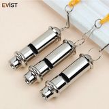 Evist Acil Durum Güvenlik Düdüğü – Metal, Dayanıklı, Anahtarlık Modelli - Gümüş