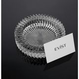 Evist Lüks Dekoratif Cam Küllük – Büyük Boy (15 Cm), Premium Kristal Görünüm 700 Gram Ağırlık - Beyaz