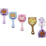 Evist Ttkshop Yuvarlak Kedi - Silikon Kabartma Hayvan Figür Çocuk Saç Fırçası=pls.- Tarak Renkli