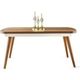 Evistro Çınar Ortadan Açılır Büyüyen Yemek Masası Ceviz 80x130cm