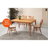 Evistro Fidan Ortadan Açılır Büyüyen Yemek Masası Natural 80 x 130 cm Sadece Masa Fiyatıdır - Naturel