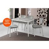Evistro Ortadan Açılır Büyüyen Yemek Masası Mermer Desenli 70x110cm SADECE MASA FİYATIDIR