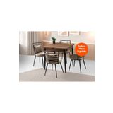 Evistro Yanlardan Açılır Büyüyen Yemek Masası Ceviz 75X80CM Sadece Masa Fiyatıdır