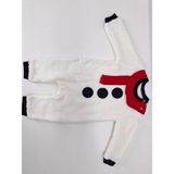 Evitle Unisex Ekru Welsoft Kardan Adam Kostüm Tulum 3-6 Ay - Beyaz - 3 - 6 Ay